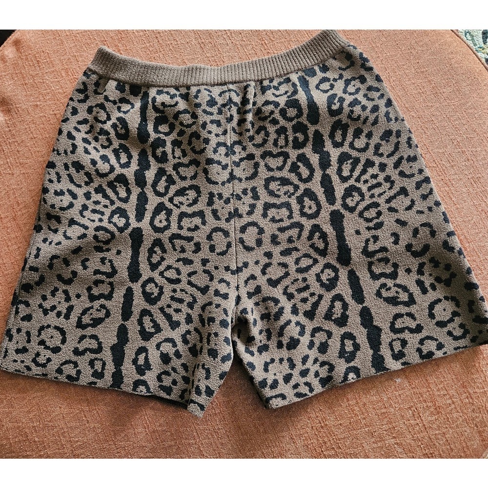 Ser.O.Ya Gunner Shorts Cheetah Print Brushed Terry Size XL